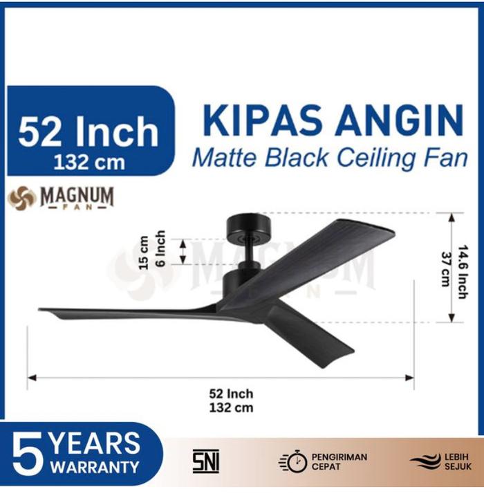 Kipas Angin Plafon Magnum- 52 Inc Minimalis - Type DY1243N-3B/52 BK MAGNUM FAN - Gambar 4