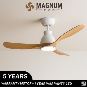 Ceiling Fan 42 inch Putih Kayu Remote Control - Type DY1137-3B/42 - MAGNUM FAN