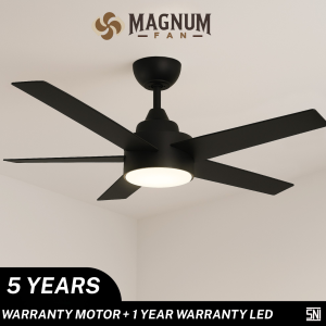 Ceiling Fan 52 Inc Hitam 5 Baling-Baling DC 60W Remote Control Type DY1084-5B/52 - MAGNUM FAN - HITAM